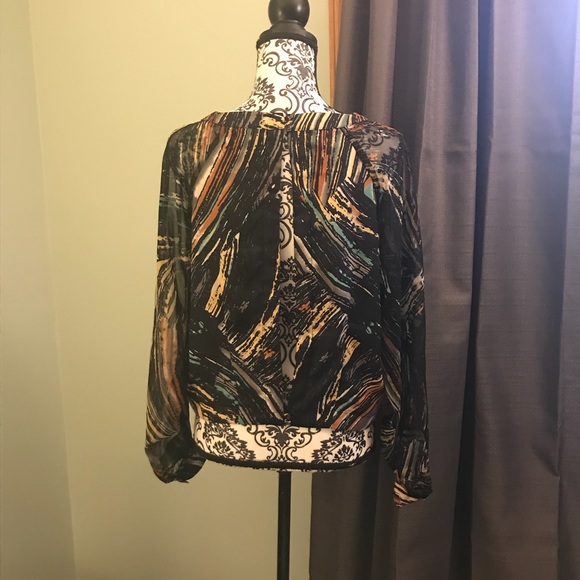 MM Couture by Miss Me Open Back Blouse - M - Picture 2 of 3